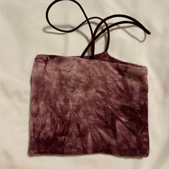 🩷Bungee-Strap Crop Cami (Burgundy) - Picture 5 of 14
